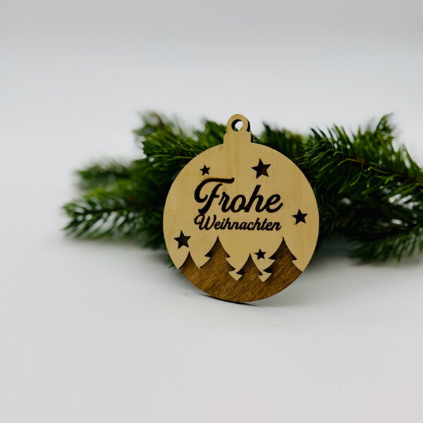 Boule double Frohe Weihnachten – Image 2
