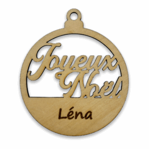 Boules personnalisables avec gravure - Joyeux Noël (3 langues)