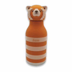 Gourde Ember le Panda Roux en inox recyclé avec tête en silicone amovible