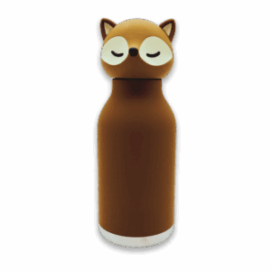 Gourde Sora la renarde en inox recyclé avec tête en silicone amovible