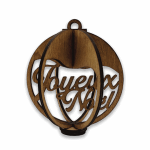 Boules 3D Joyeux Noël (3 langues)