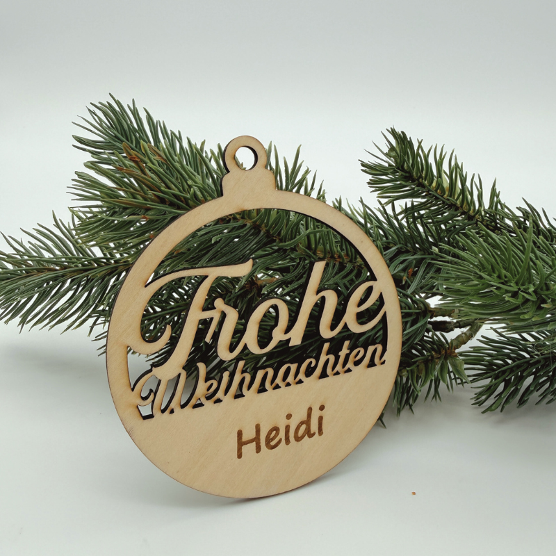 Boules personnalisables avec gravure - Joyeux Noël (3 langues) – Image 2