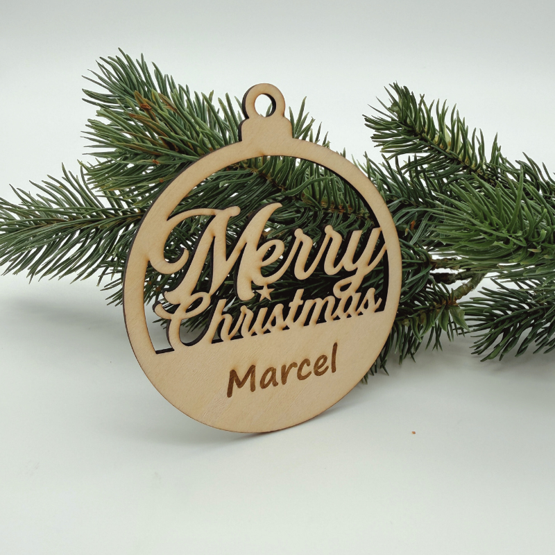 Boules personnalisables avec gravure - Joyeux Noël (3 langues) – Image 3