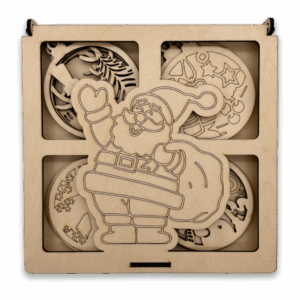 Boîte de boules de Noël - A colorier