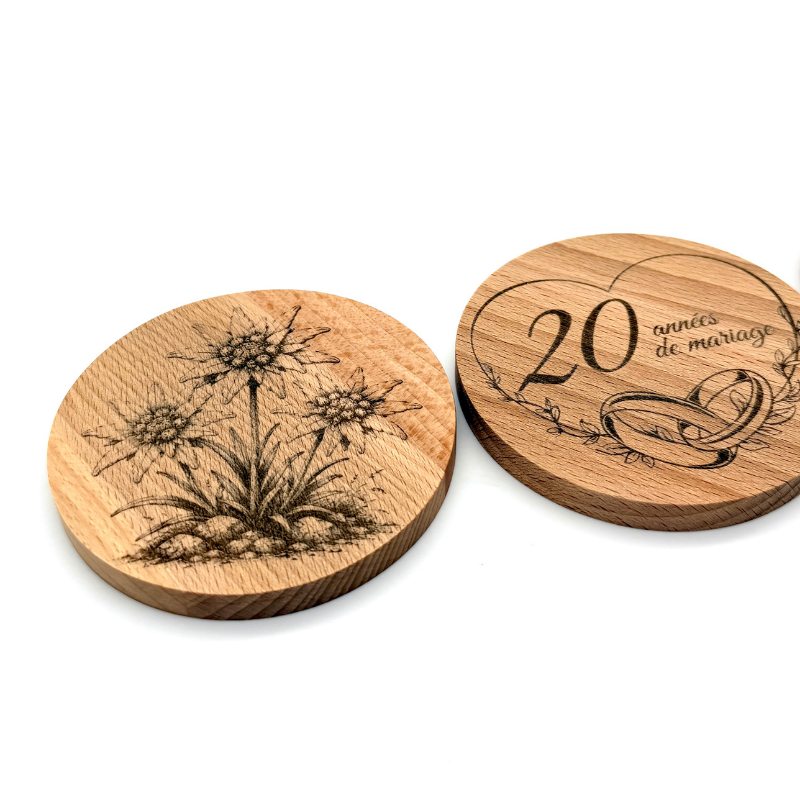 Sous-verre en bois avec image – Image 4