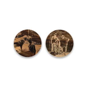 Sous-verre en bois avec photo